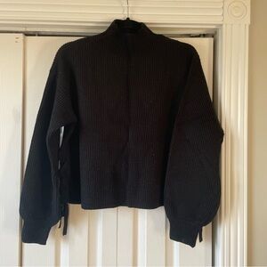 Max Studio Black Ribbed Knit Sweater